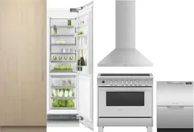 5 Piece Package Includes Refrigerator, Freezer, Range, Hood And Dishwasher